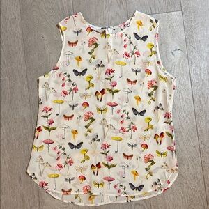 Equipment Multicolor Nature Print Sleeveless Blouse
